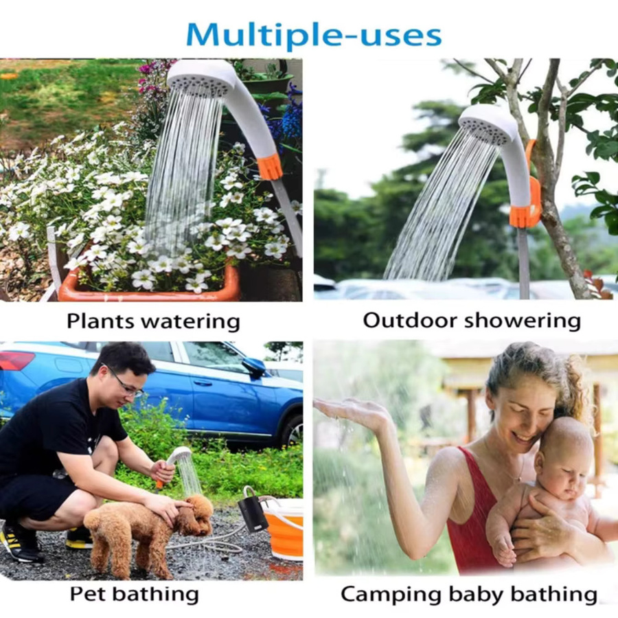LOFAM Tragbare Elektrische Outdoor Dusche mit Wiederaufladbarer Pumpe für Camping, Wandern und Reisen - Bild 6