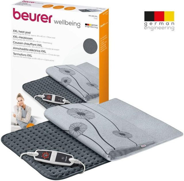 Beurer HK 125 Cosy XXL Heizkissen Grau mit 100 W und waschbarem Microfleecebezug - Bild 2