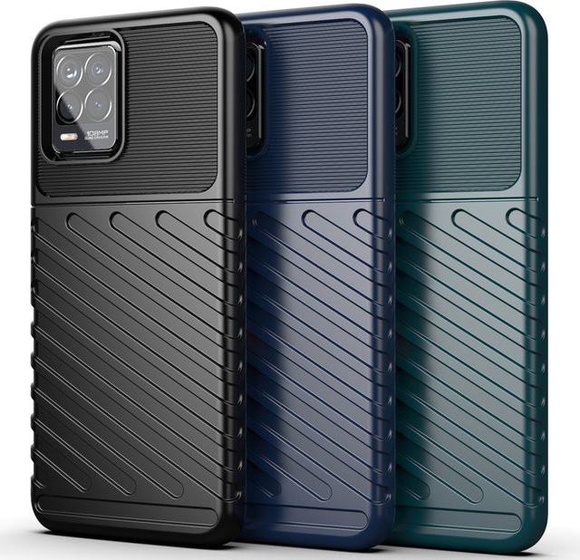 Stoßfeste Silikon-Handyhülle in Schwarz für Realme 8 und Realme 8 Pro - Bild 1