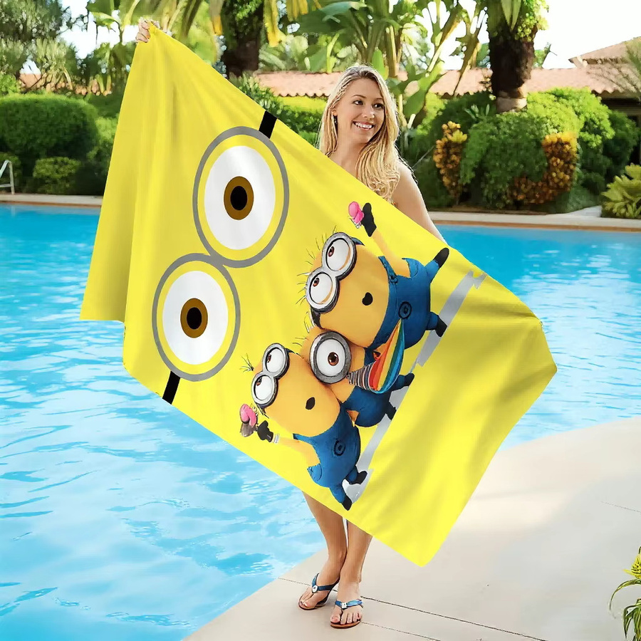Potdemiel Minions Mikrofaser-Strandtuch in Gelb, schnell trocknend und saugfähig, B/H: 60 x 40 cm - Bild 2