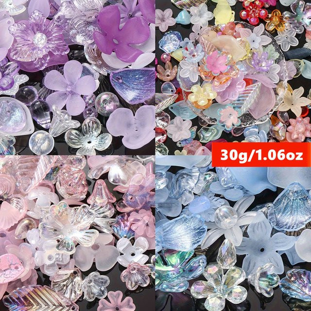 QYWCTZ Perlen-Set Acryl, Blumen- und Blattperlen, Unisex - Bild 1