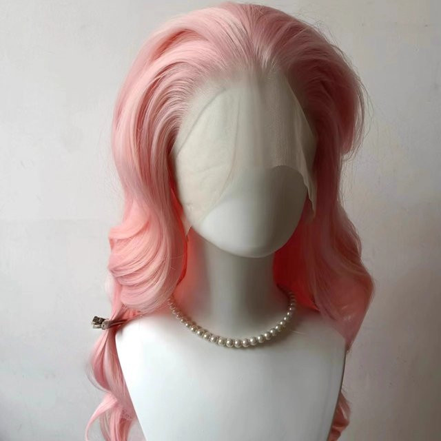 Ashely wigs Lace-Front-Perücke, rosa Lolita, langes gewelltes Haar, Damen - Bild 1