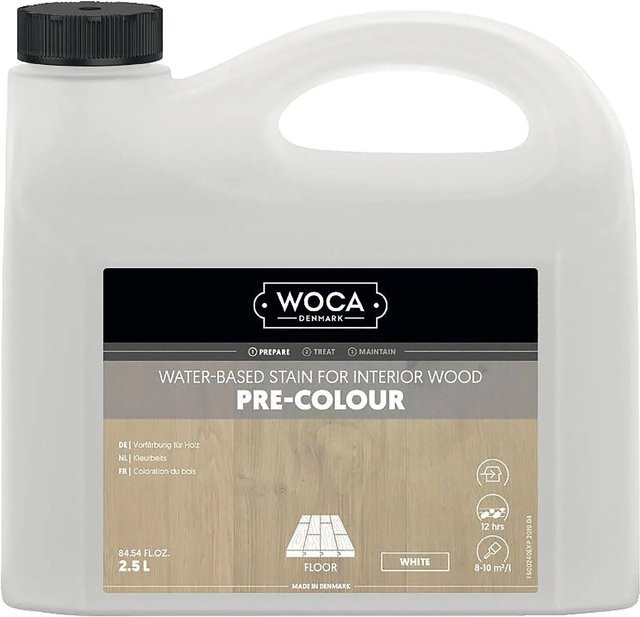 Woca Pre-Colour Wasserbeize für Innen in Weiß, 2,5 l - Bild 1