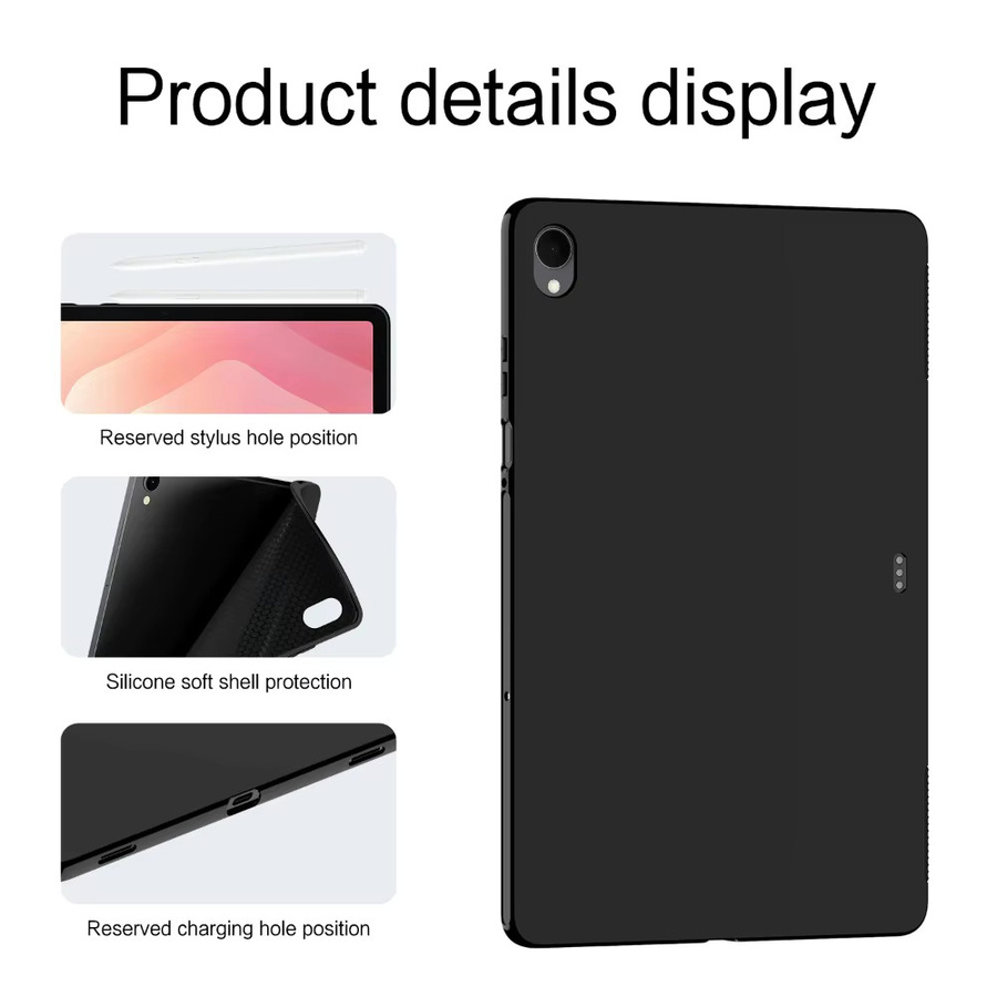 Silikon-TPU-Hülle für Samsung Galaxy Tab S11 Ultra, S10 Lite, S9 FE, S8, S7, A11, A9 Plus in Schwarz - Bild 3