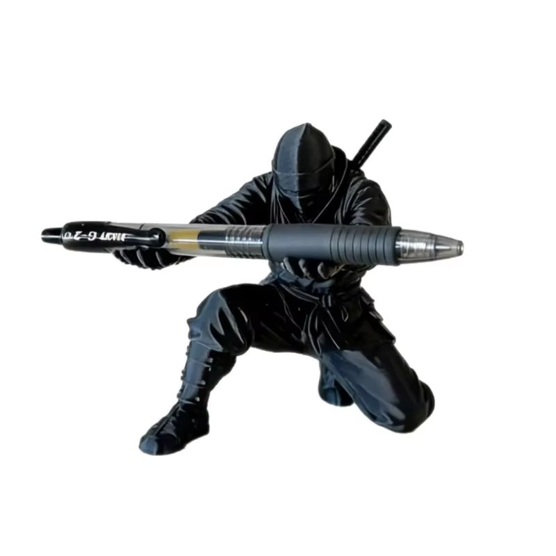 Ninja Schreibtisch-Organizer als kreativer Stifthalter in Schwarz aus Kunststoff - Bild 4