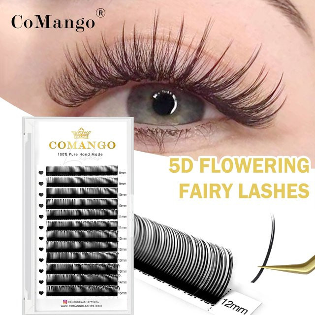 CoMango 5D Flora Easy Fan Wimpernverlängerung, 0,07 mm, Natural Black - Bild 1