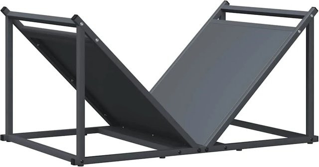 vidaXL Brennholzregal aus kaltgewalztem Stahl in Anthrazit, B/T/H: 70 x 43 x 34,5 cm - Bild 1