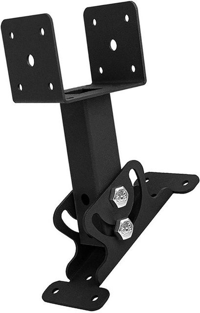 Montagesatz für Pergola Dach Erhöhungsträger aus Kohlenstoffstahl in Schwarz Matt, passend für 4x4 und 4x6 Holzbalken - Bild 1
