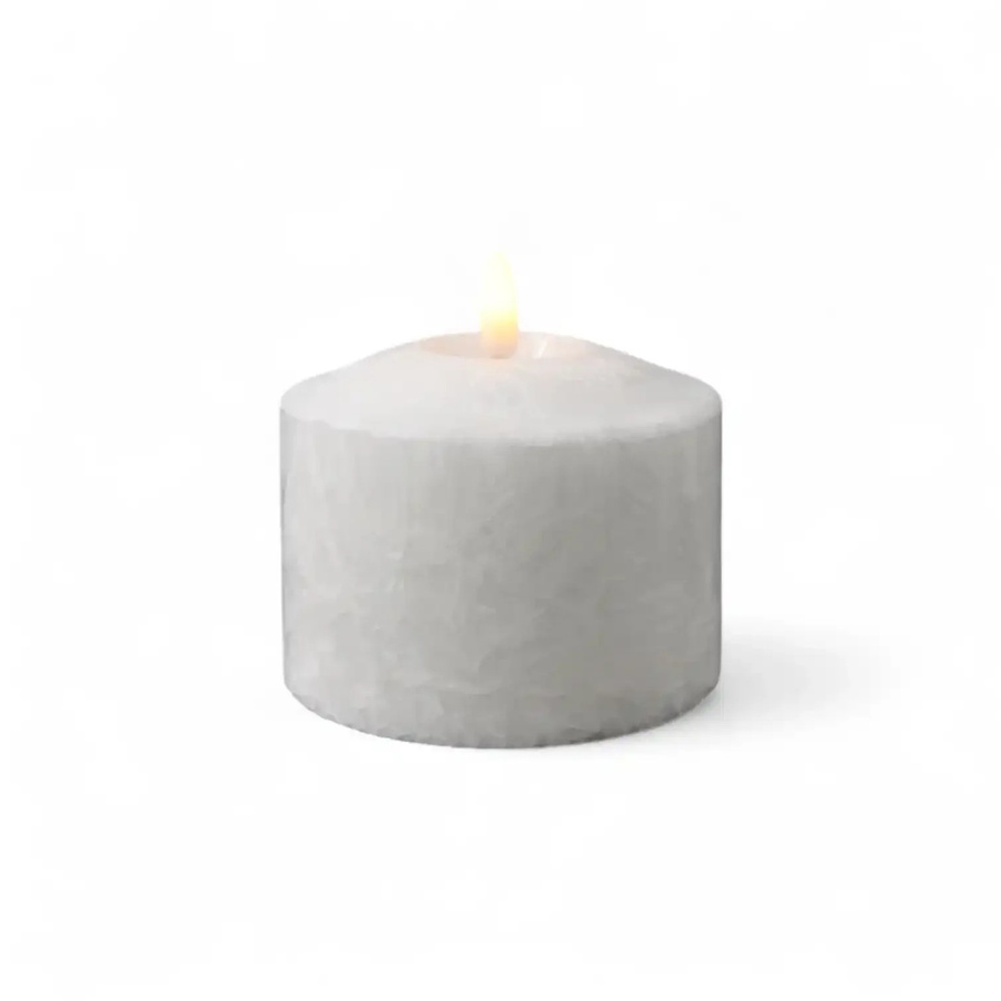 Mansion atmosphere LED-Kerze Marble in Weiß mit Flicker-Effekt, Höhe: 10 cm, Durchmesser: 7,5 cm - Bild 1