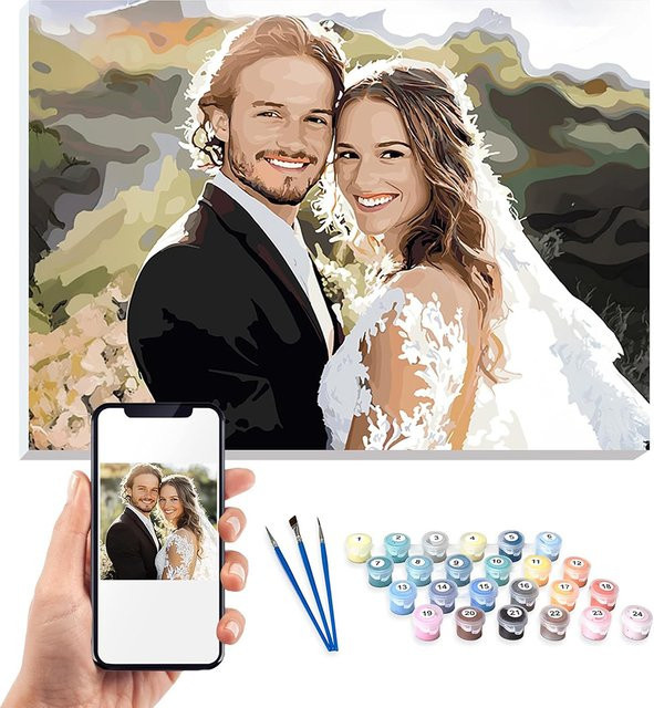 EverShine DIY Foto-Malerei nach Zahlen, Leinwandbilder, Bunt / Mehrfarbig - Bild 1