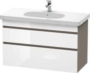Duravit Waschtischunterschrank DuraStyle in Weiß Hochglanz, wandhängend, B: 100 cm, T: 45,3 cm, H: 61 cm - Bild 1