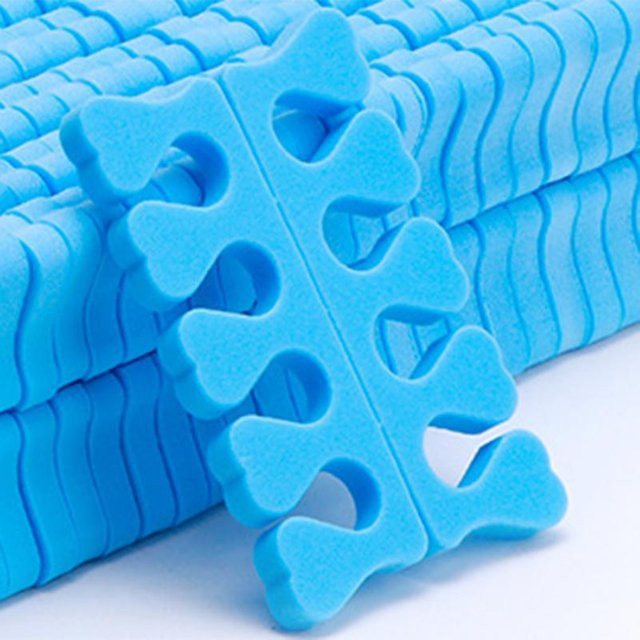 KaiSai Zehenspreizer Schwamm, blau, 100 Stück, Unisex - Bild 1