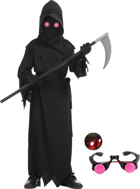 Halloween Kinder Horror Rotes Auge Sensenmann Kostüm, Cosplay Set - Bild 1