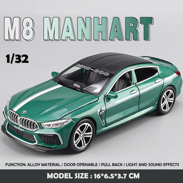 JJRC BMW M8 Supercar Automodell, 1:24, mit Licht und Sound, grün - Bild 1