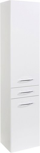 HELD MÖBEL Seitenschrank Florida in Weiss, modern und glänzend, B/T/H: 40 x 35 x 180 cm - Bild 1