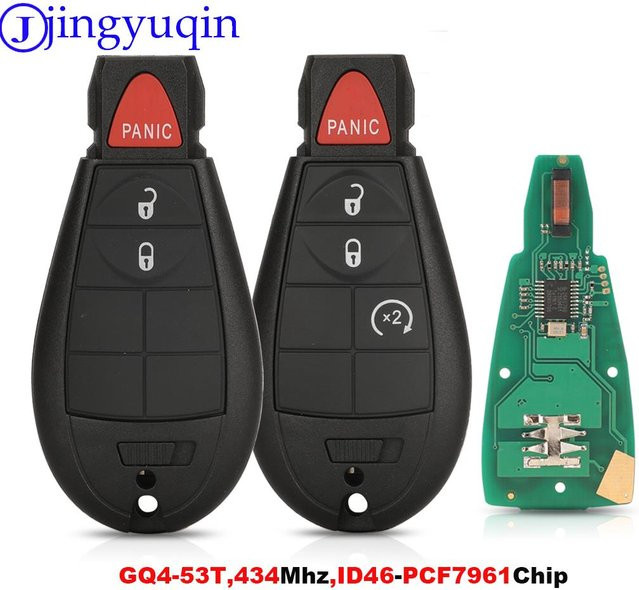 Jingyuqin Smart Autoschlüssel für Jeep Cherokee Sport KL 3 Tasten 433MHz GQ4-53T ID46 PCF7961A - Bild 1