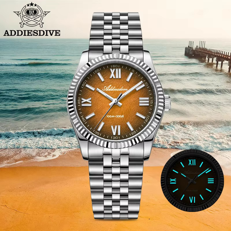 ADDIESDIVE Armbanduhr, Quarz, Edelstahl, Saphirglas, 35 mm, Herren - Bild 2