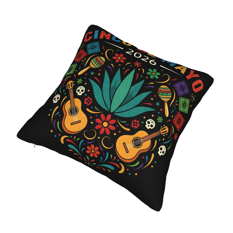 Cinco De Mayo Kissenbezug mit Print in Multicolor, B/B/H: 18 x 18 x 18 cm - Bild 2