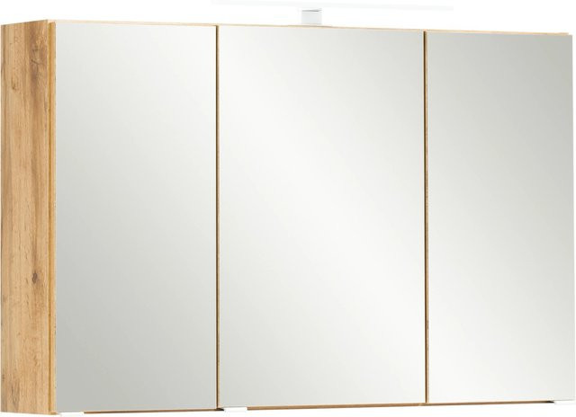 Held Möbel 3D-Spiegelschrank Trient in Wotaneiche, Breite: 100 cm - Bild 1