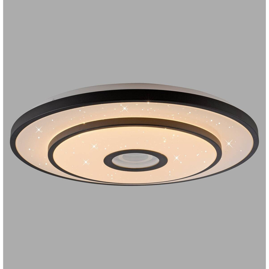 Just Light LED-Deckenleuchte Turanus modern rund in Schwarz, Höhe: 7,5 cm, Durchmesser: 50 cm - Bild 3
