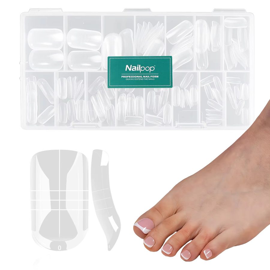 Nailpop Zehennagelform, JM21-GREEN, 150 Stück, für Füße - Bild 1