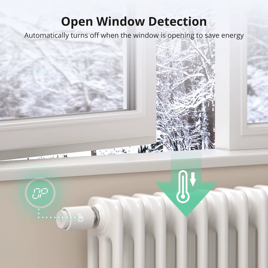 SONOFF TRVZB Zigbee thermostatisches Heizkörperventil in Weiß mit App-Steuerung und Smart Home Integration - Bild 2