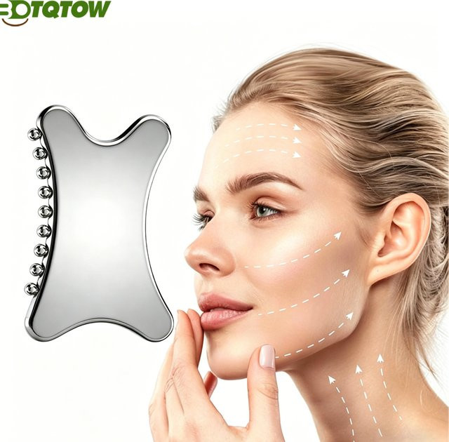 BOTQTOW Gua Sha Gesichtspflege-Werkzeug aus Edelstahl, Unisex - Bild 1