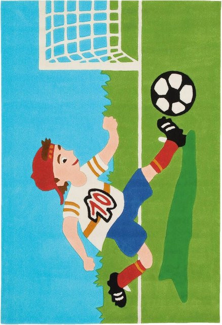 Arte Espina Kurzflorteppich Joy 4090 Kinderteppich Fussball mehrfarbig B/L: 110 x 160 cm - Bild 1