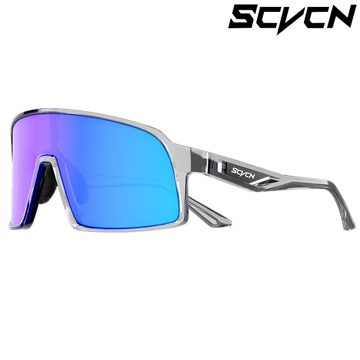SCVCN Sportsonnenbrille, Unisex, Metal, Wrap - Bild 1