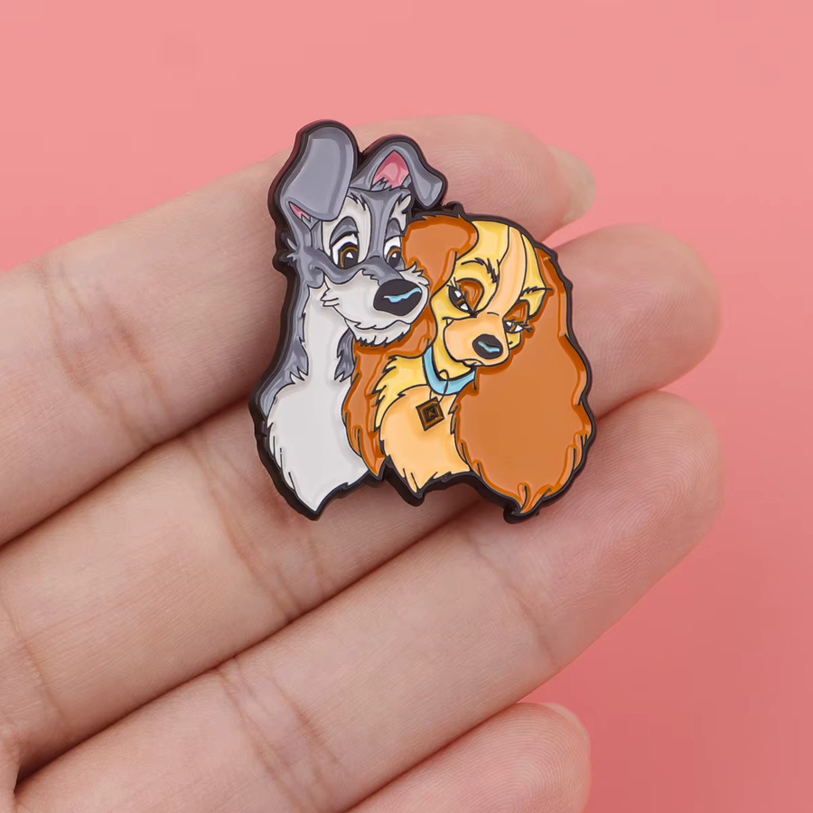 Disney Anstecknadel, Cartoon-Hund-Motiv, Emaille, Bunt, Damen - Bild 1