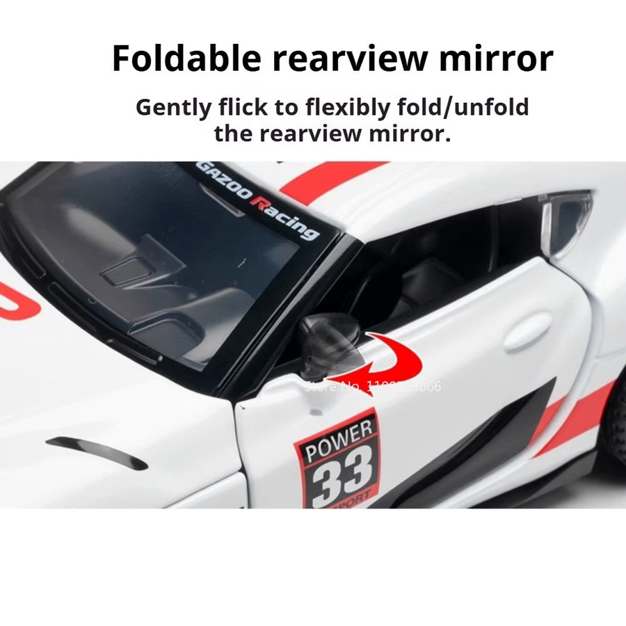 MAKEDA Supra GT4 GR86 Miniaturmodell, 1:32, mit Licht und Sound, Grau - Bild 5