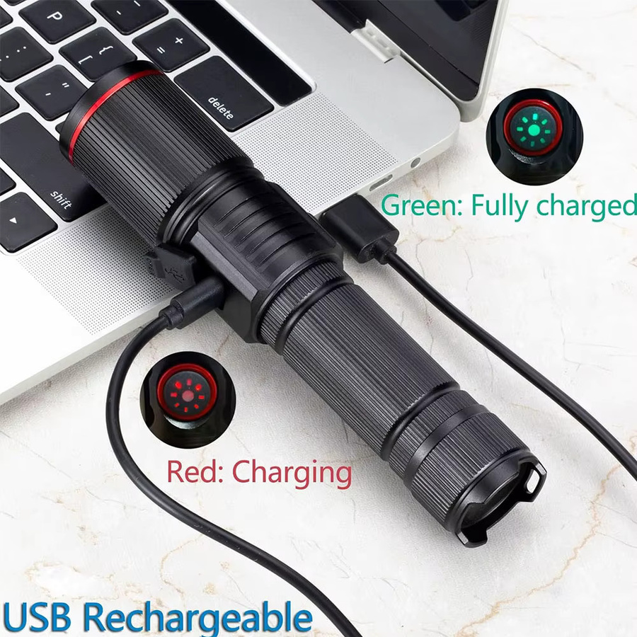 VASTFIRE Zoom LED High Power UV Taschenlampe in Schwarz für 365/395nm zur Fluoreszenzprüfung von Tinte, Urin und Skorpionen - Bild 3