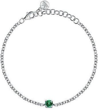 Morellato Armband, 925 Silber, grüner Kristall, Damen - Bild 1