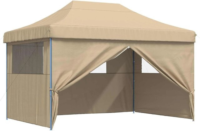 vidaXL Party-Zelt aus Oxford-Stoff in Beige, B/T/H: 279 x 410 x 315 cm - Bild 1