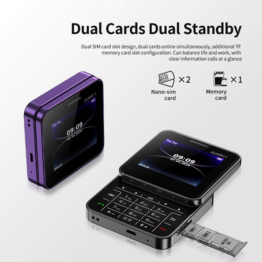 SERVO AUAR11 2G GSM Dual SIM Mobiltelefon in Gold mit 2,4 Zoll Display und Taschenlampe - Bild 2