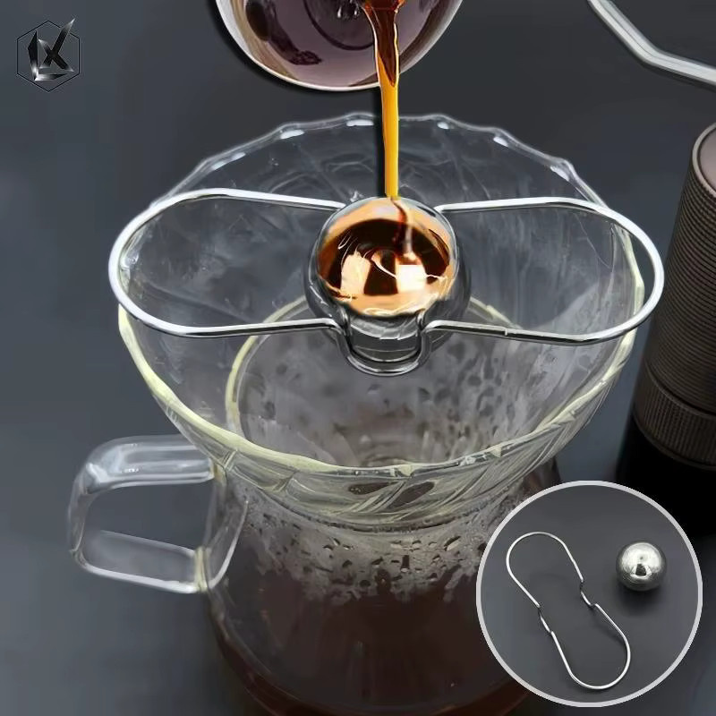 Edelstahl Espresso Chilling Ball für Kaltbrau-Kaffee und Eis-Kaffee, Silber - Bild 2