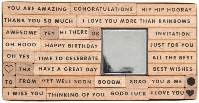 Rico Design Paper Poetry XL Stempelset Texte Englisch Sans Serif in Schwarz und Multicolour - Bild 1