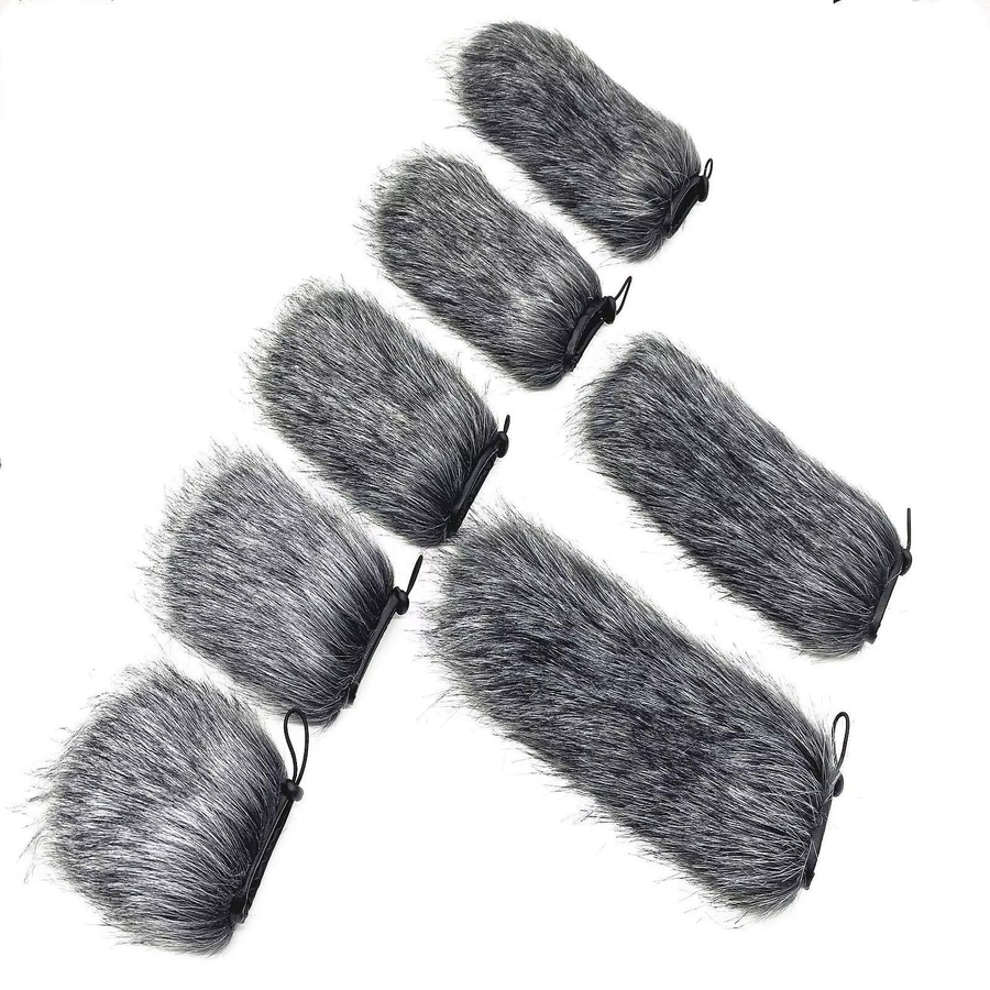 Professioneller Mikrofon-Windschutz für Kameras als Soft-Pop-Filter für Innen- und Außenreporter in Grau - Bild 4