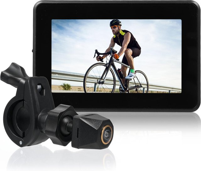 Shoemst Fahrrad-Rückfahrkamera mit 1080P Auflösung, 4,3 Zoll Bildschirm und Nachtsichtfunktion, Weitwinkel 110 Grad, Schwarz - Bild 1