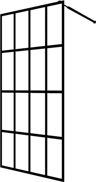 vidaXL Walk-In Duschwand aus Sicherheitsglas in Frosted Matt, B: 118 cm, H: 190 cm - Bild 1