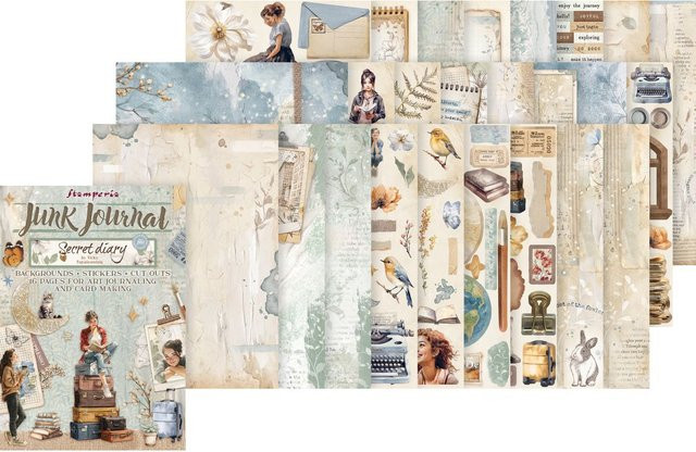 Stamperia Junk Journal Book Secret Diary in Multicolor - Bild 1