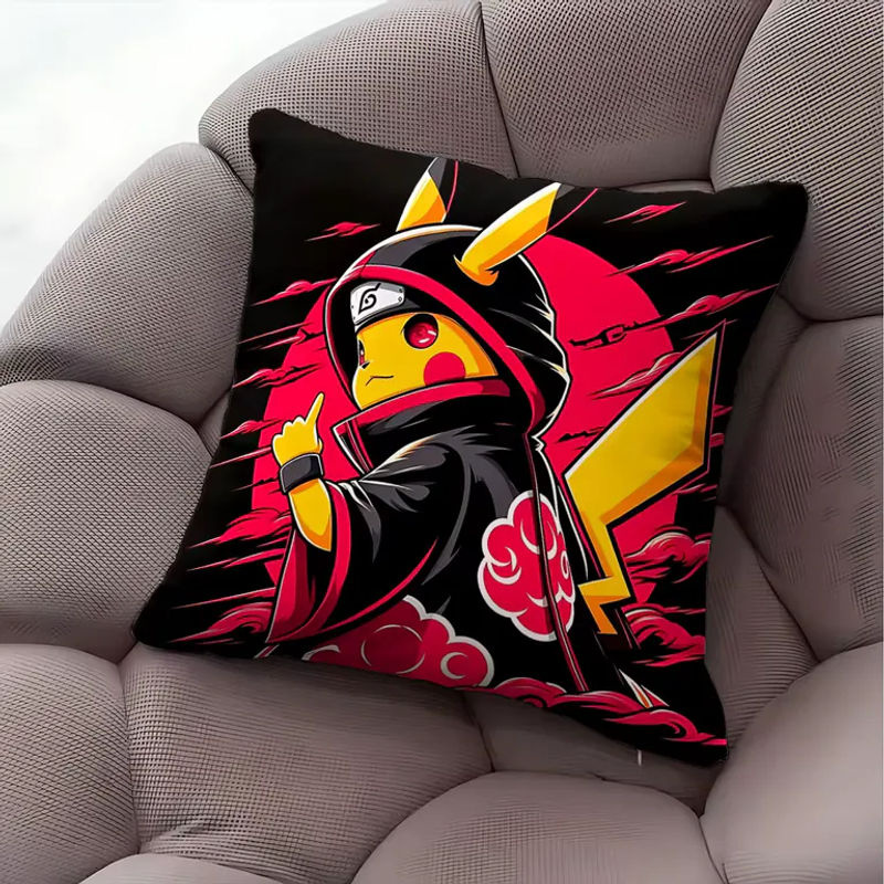 Potdemiel Kawaii Pokepokes Kissenbezug mit Grafikdesign, quadratisch, Mehrfarbig, B/T/H: 30 x 30 x 30 cm - Bild 2