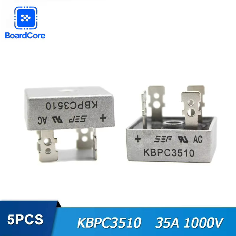 YTDMEN Brückengleichrichter-Kit 5 Stück, Einphasen-Gleichrichter 10A/15A/25A/35A/50A 1000V, Schwarz - Bild 2