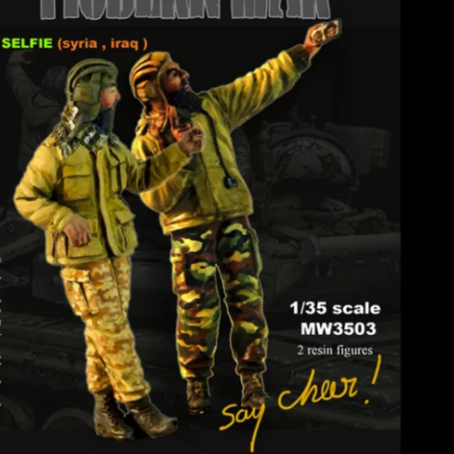 BAANFU Diorama-Spielzeug, Panzersoldat, 1/35 Resin-Soldat-Modellbausatz, 2 Personen, unmontiert, unbemalt - Bild 1