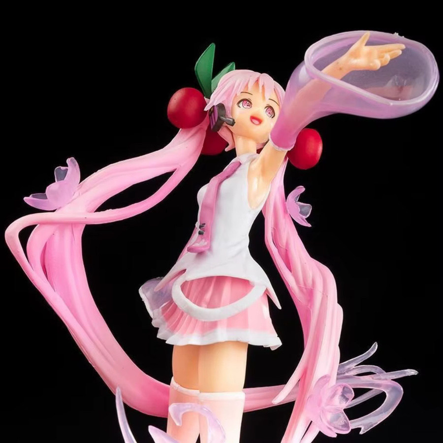 Bandai Miku Hatsune Anime-Figur Sakura Rosa Rock Prinzessin, PVC-Puppe - Bild 3