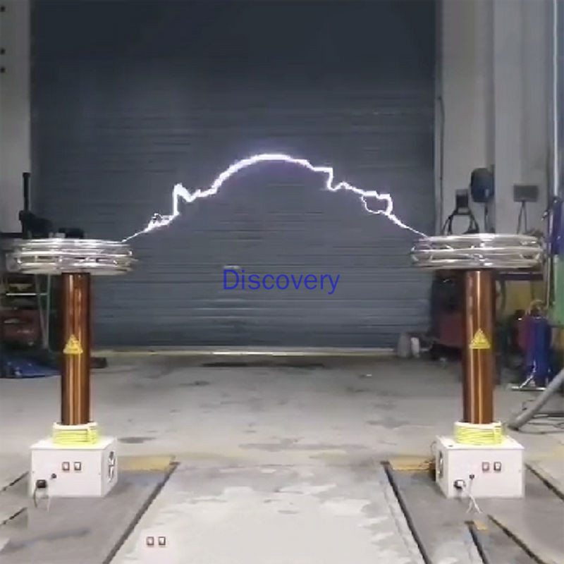 Elektrische Tesla Spule mit Blitz-Effekt und Plasma Horn in Mehrfarbig aus Metall - Bild 1