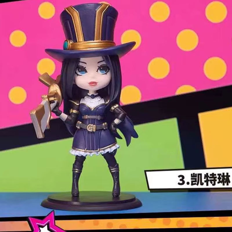 Bandai League of Legends Anime Action Figuren Q-Version Lux Kaisa Seraphine aus Kunststoff, mehrfarbig - Bild 4