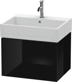 Duravit L-Cube Waschtischunterschrank wandhängend in Weiß Hochglanz mit 1 Auszug, B/T/H: 58,4 x 45,9 x 39,4 cm - Bild 1