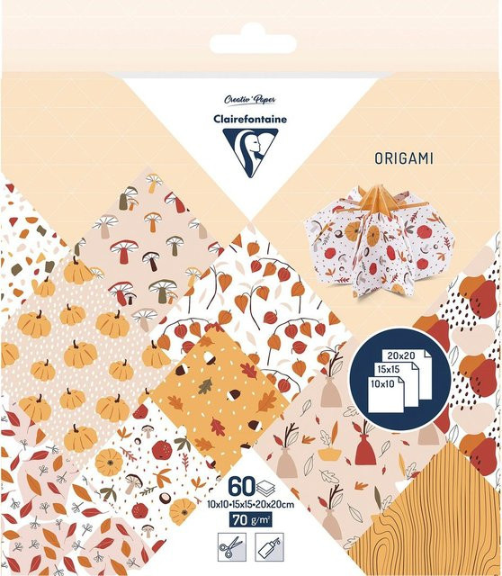 Clairefontaine Faltpapier-Sortiment Herbst in Orange und Multicolour - Bild 1