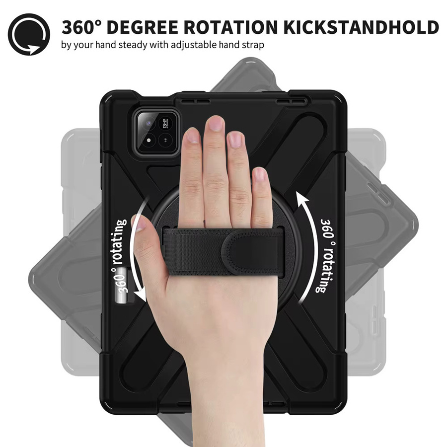 Stoßfeste Heavy Duty Schutzhülle für Xiaomi Pad 8, Pad 8 Pro, Pad 7, Pad 7 Pro, POCO Pad und MiPad 8 11,2 Zoll in Schwarz - Bild 6